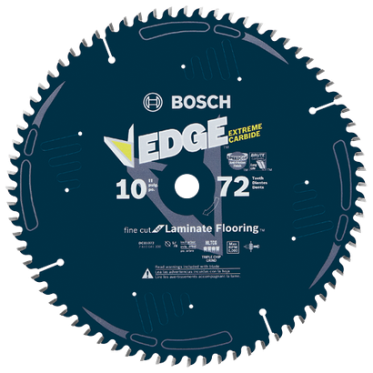 10 In. 72 Tooth Edge Table and Miter Saw Blade for Melamine, Laminate Flooring, Laminate Panels_DCB1072_Hero