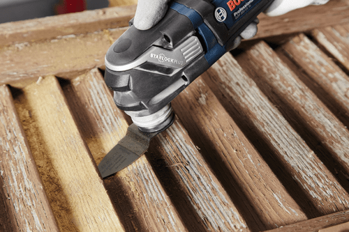 2 In. Starlock™ Carbide Grit Sanding Finger_OSL200CR_App_Wood Slats Cut