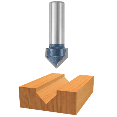 90° x 5/8 In. Carbide Tipped V-Groove Bit