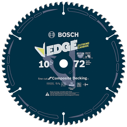 Bosch Edge 10 In. 72T Composite Decking Circular Saw Blade_DCB1072CD_Hero
