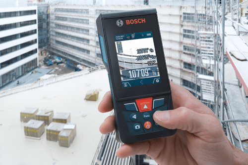 BLAZE™ Outdoor 400 Ft. Connected Lithium-Ion Laser Measure with Camera_GLM400CL_Tool in Hand BLAZE™ Outdoor 400 Ft. Connected Lithium-Ion Laser Measure with Camera_GLM400CL_Tool in Hand