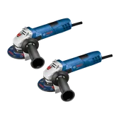 Bosch GWS8-45 angle grinder with handle and blue disc.