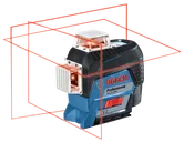 Bosch GCL 2-50 C professional laser level projecting red lines.
