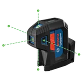 Bosch Professional GPL 100-50 G laser level with ON/OFF switch and green laser beams.