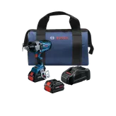 Llave de impacto Turbo Bosch GDS18V-1180C con baterías CORE18V, cargador y bolsa de transporte azul BOSCH.
