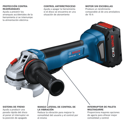 Kit amoladora inalámbrica con pinza de sujeción de 6 mm, 14,4 V - BAHC Kit amoladora inalámbrica con pinza de sujeción de 6 mm, 14,4 V - BAHC