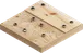 Wood with nails