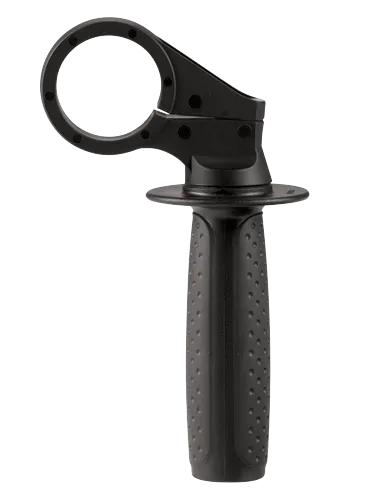 Black handle with grip and circle.