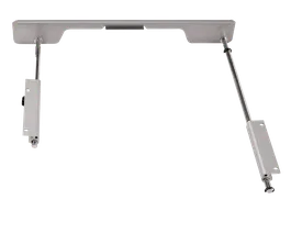 Metal bracket with two angled supports.