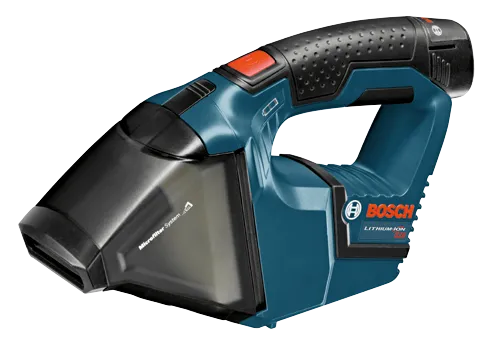 Bosch Lithium-Ion 12V handheld vacuum, with Microfilter System.