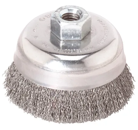 4 In. Wheel Dia. 5/8 In.-11 Arbor Carbon Steel Crimped Wire Cup Brush