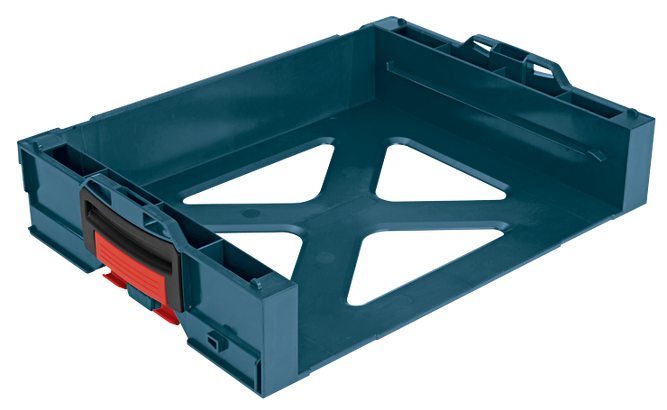 Bosch dark blue plastic organizer with black and red accents.