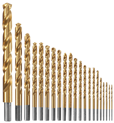 21 pc. Titanium Nitride Coated Metal Drill Bit Set