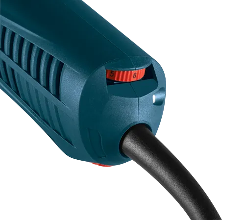 Bosch teal and red tool handle, with the numbers 5 and 6 visible.