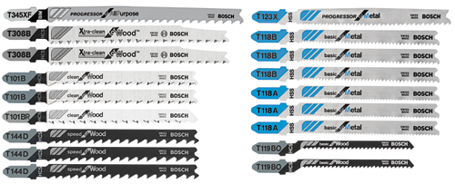 18 pc. T-Shank Jig Saw Blade Set for Wood and Metal Cutting