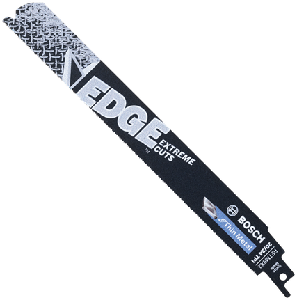 25 pc. 6 In. 20/24 TPI Edge Reciprocating Saw Blades for Thin Metal (Bulk Pack)