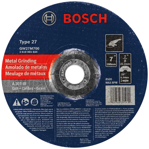 Type 27 Grinding Abrasive Wheels for Angle Grinders - Bosch Professional