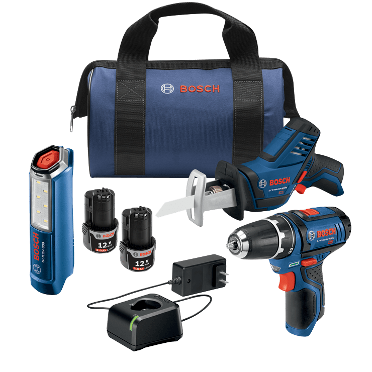Bosch-12V-Max-3-Tool-Combo-Kit-with-3-8-Inch-Drill-Driver-Pocket-Reciprocating-Saw-LED Worklight-GXL12V-310B22