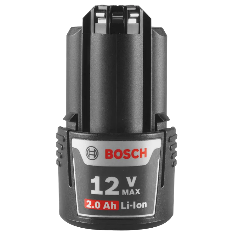 Bosch 12 V MAX 2.0 Ah Li-Ion battery.