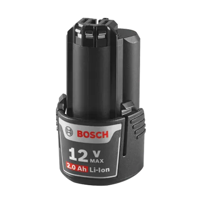 Bosch 12 V MAX 2.0 Ah Li-Ion battery.