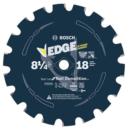 8-1/4 In. 18 Tooth Edge Circular Saw Blade for Nail Demolition