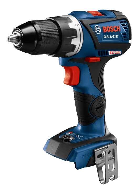 Bosch GSR18V-535C cordless drill with "EC brushless motor".