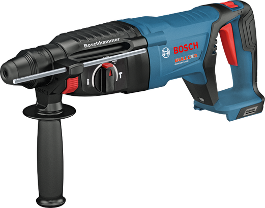 Bosch rotary hammer with "Boschhammer" text and "Bosch" logo