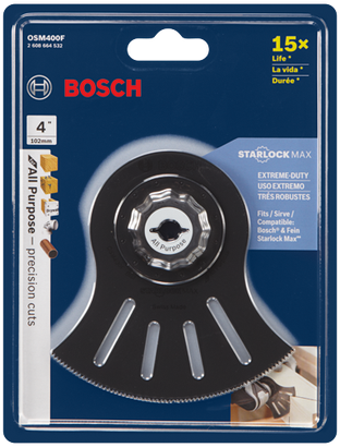 StarlockMax® Oscillating Multi-Tool 4 In. BIM Segment Blade_OSM400F_PKG
