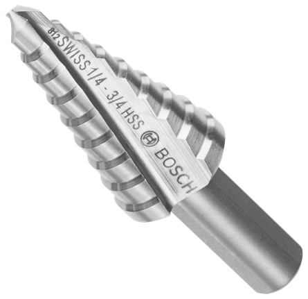 1/4 In. to 3/4 In. High-Speed Steel Turbo Step Drill Bit