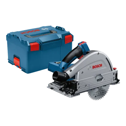 Bosch L-BOXX case and circular saw, with "BOSCH" visible text and "General Purpose" blade.