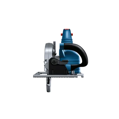 Bosch circular saw, blue and black with gray parts.