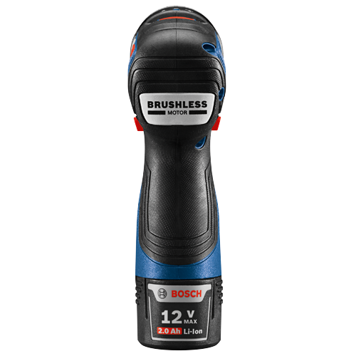 Bosch cordless drill with "BRUSHLESS MOTOR", 12V MAX 2.0 Ah Li-Ion battery.