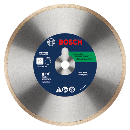 10 In. Standard Continuous Rim Diamond Blade for Clean Cuts