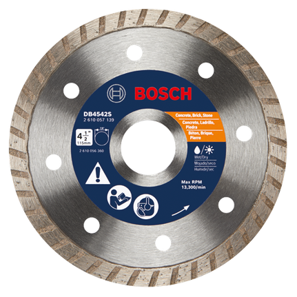 4-1/2 In. Standard Turbo Rim Diamond Blade for Smooth Cuts