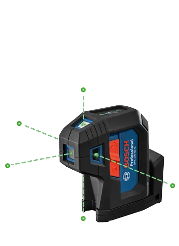 Bosch GPL 100-50 G laser level with accuracy up to ±1/4 in and range up to 100 ft.