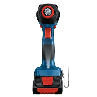 Bosch electric impact wrench with red and black accents, and "BOSCH" logo.