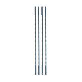 Four saw blades with jagged edges.