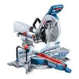 Bosch miter saw with visible text "BOSCH".