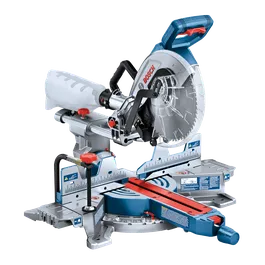 Bosch miter saw with visible text "BOSCH".