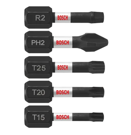 5 pc. Impact Tough™ 1 In. Screwdriving Bit Set