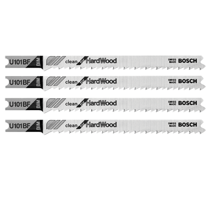 5 pc. 4 In. 10 TPI Clean for Wood U-Shank Jig Saw Blades