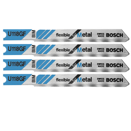 5 pc. 2-3/4 In. 36 TPI Flexible for Metal U-Shank Jig Saw Blades