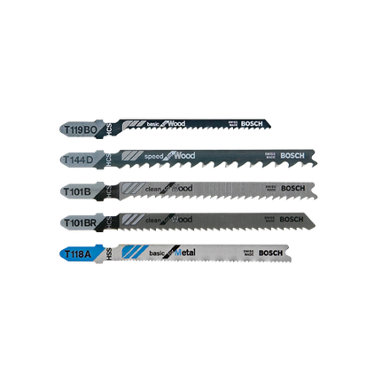 5 pc. T-Shank Jig Saw Blade Set for Wood and Metal