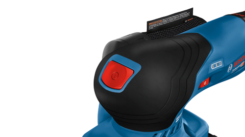 Bosch Professional GSS 140-13 sander, blue and black, with a red power button and speed selector.