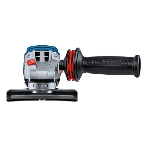 Bosch angle grinder with "BOSCH" text on the handle.