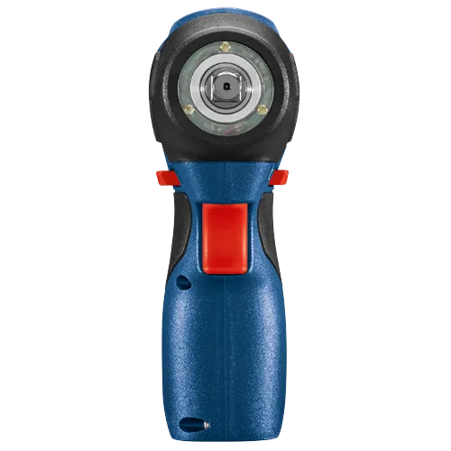 Bosch blue and black power tool with red buttons.
