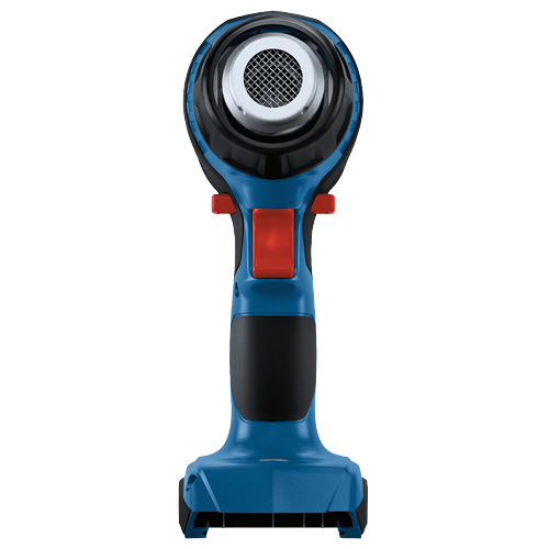 Bosch blue and black heat gun with red buttons.
