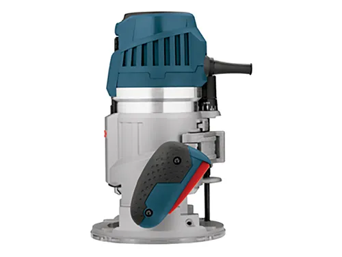 Bosch tool with blue and gray accents, a black handle, and a red component.