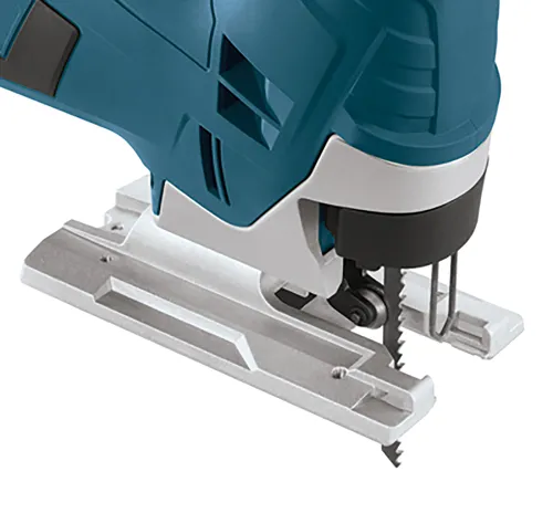 Bosch teal and gray jigsaw with blade.