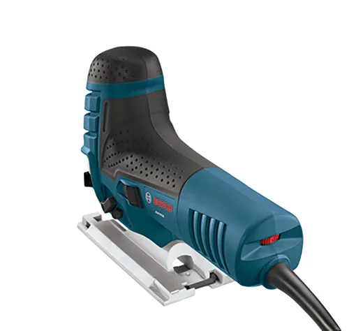 Bosch jigsaw, with "BOSCH" logo visible.